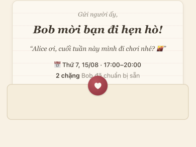 Thiệp mời chủ đề Thư tay